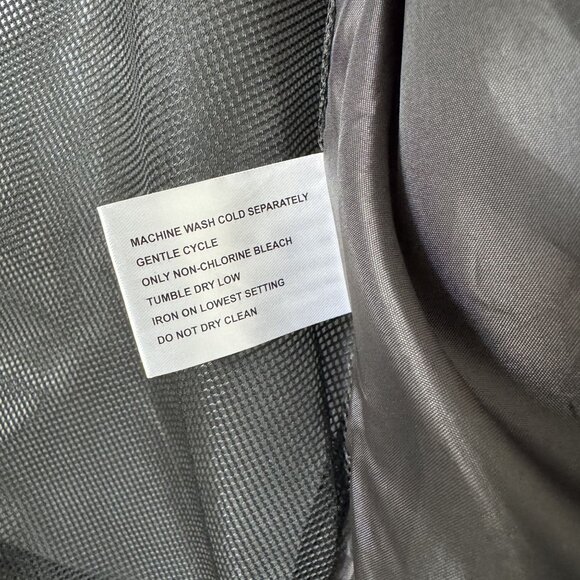 MICHAEL KORS Logo Windbreaker Hooded Jacket Gunmetal Gray Small - Picture 8 of 8